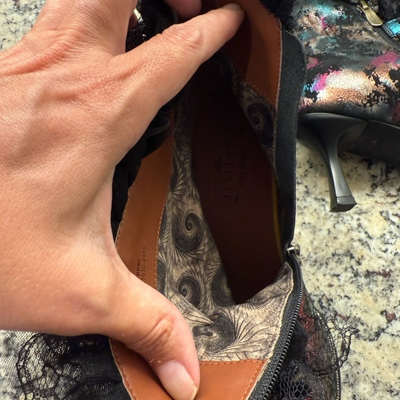 Spring Step Black Heeled Boots size 42 EU 10.5 11 US l’artiste lacenshine - Picture 6 of 9